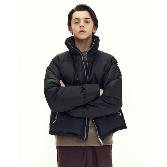 SILK SHORT DOWN JACKET