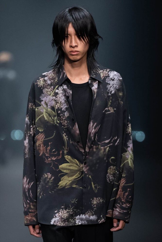 SPUN LAWN BIG SHIRT INKJET (MONE HANA)