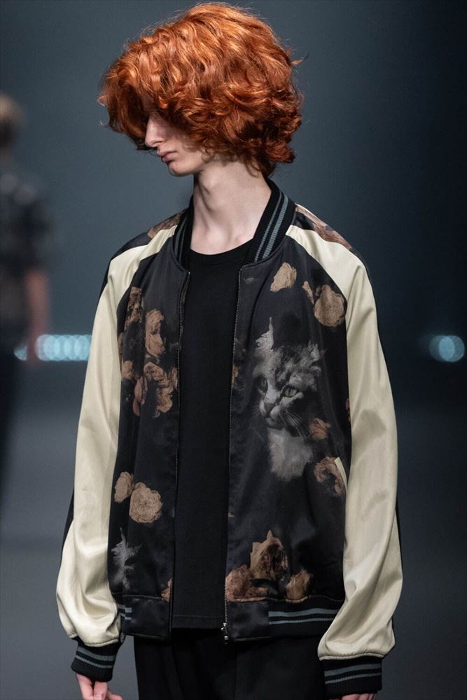 R/C SATIN REVERSIBLE BLOUSON (ROSE & CAT)