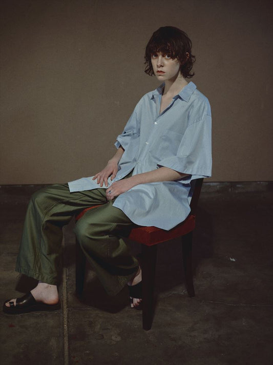 HYPER BIG 200/2 SUPIMA TWILL S/S REGULAR COLLAR SHIRT