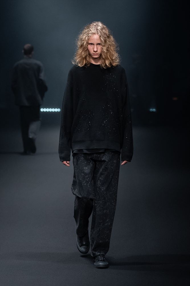 14oz DENIM STRAIGHT PANTS (SMALL FLOWER PRINT)