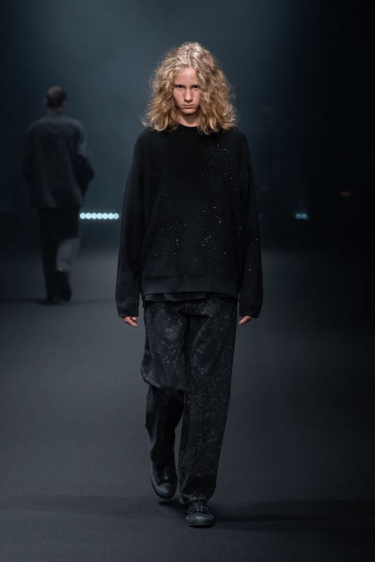 14oz DENIM STRAIGHT PANTS (SMALL FLOWER PRINT)