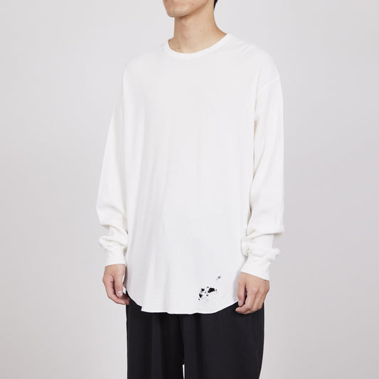 DAMAGED WAFFLE CREW NECK