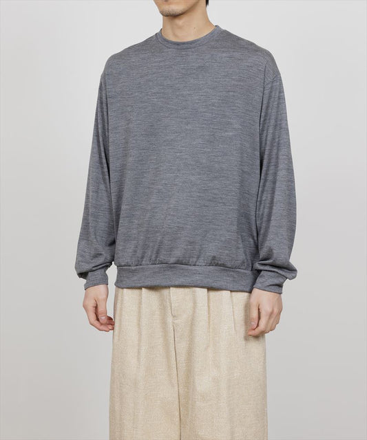 CREW NECK WOOL SINGLE JERSEY WASHABLE