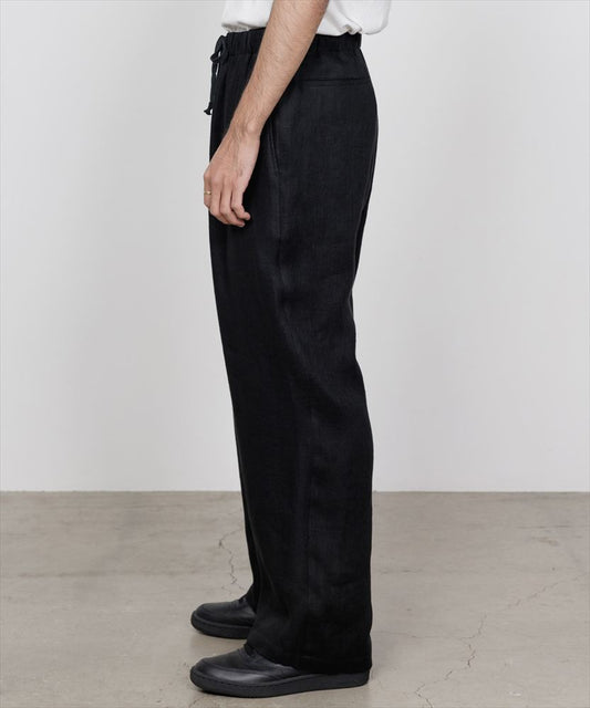 WIDE CYLINDER FIT EASY PANTS LINEN GAUZE DOUBLE CLOTH