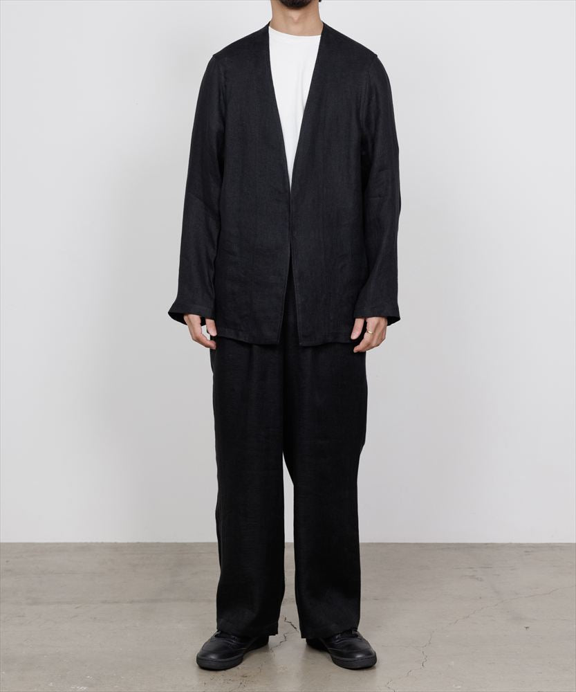 WIDE CYLINDER FIT EASY PANTS LINEN GAUZE DOUBLE CLOTH