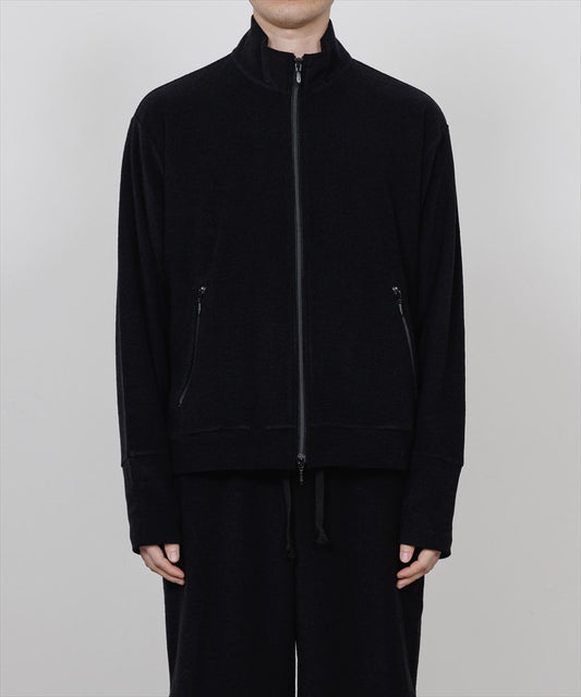 TRACK JACKET SUPER140s WASHABLE WOOL PILE KNIT
