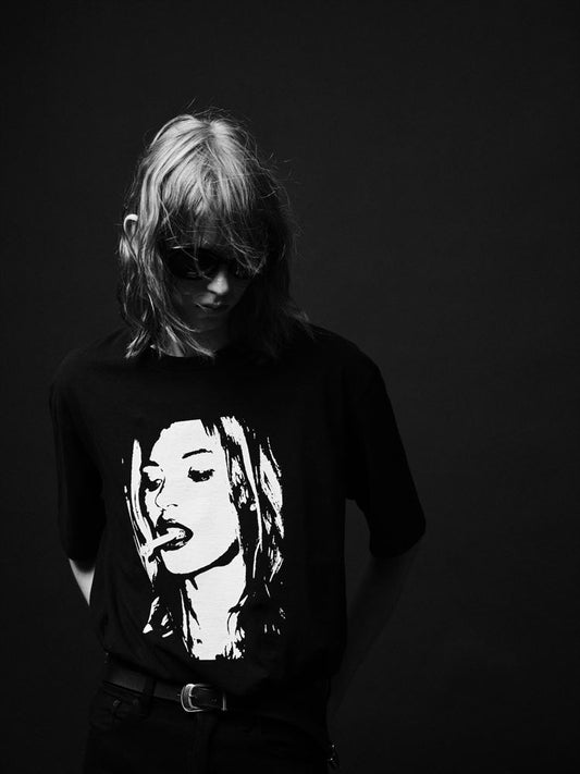 Monochrome Two tone Face Crewneck T-SH