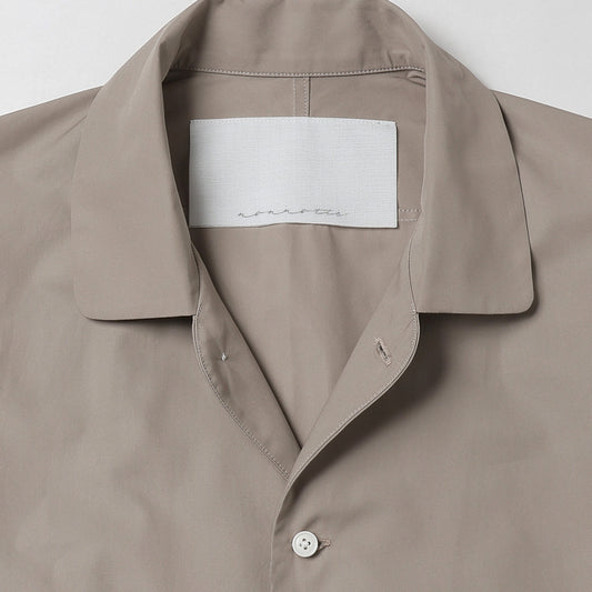 Draping Open Collar Shirt Type A Clear Heavy Broadcloth