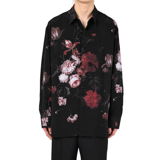 DECHINE BIG SHIRT INKJET (OIL PAINTING FLOWER)