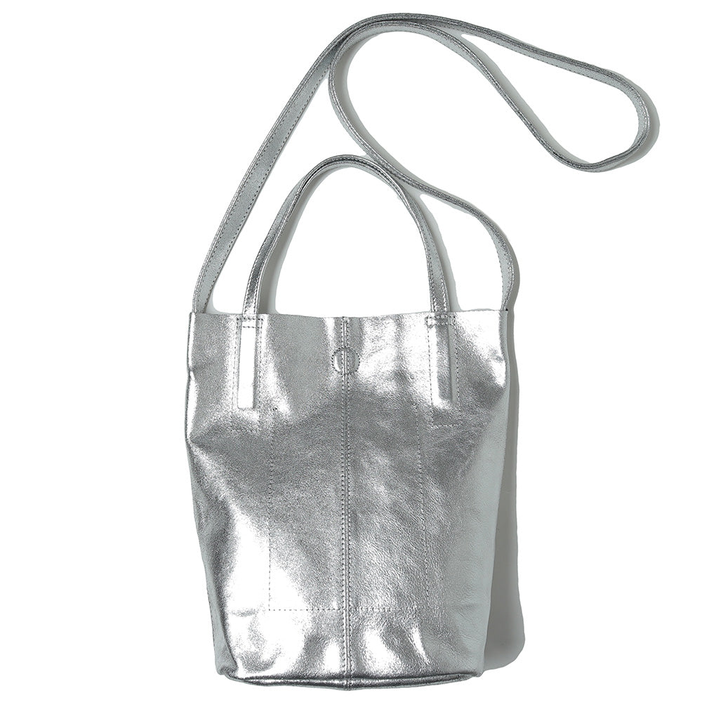 2WAY SMALL TOTE (L) (SILVER)