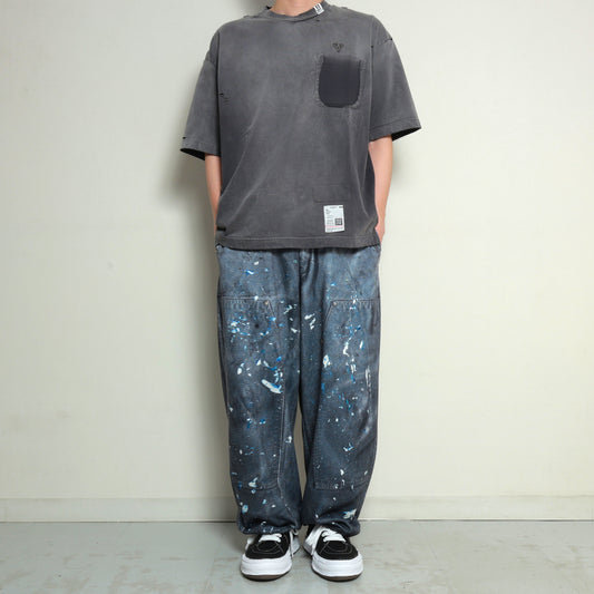 SUN FADED V NECK TEE