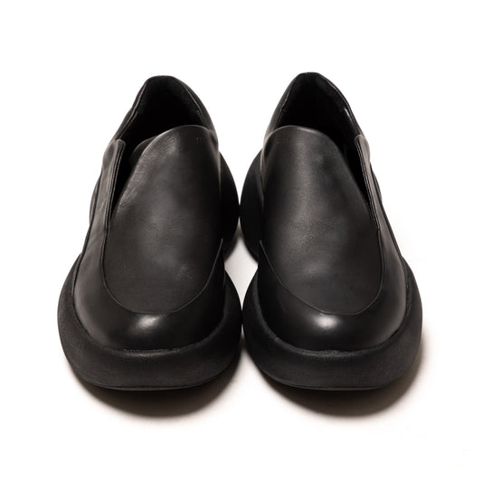 COW LEATHER OVAL SOLE TRAINER