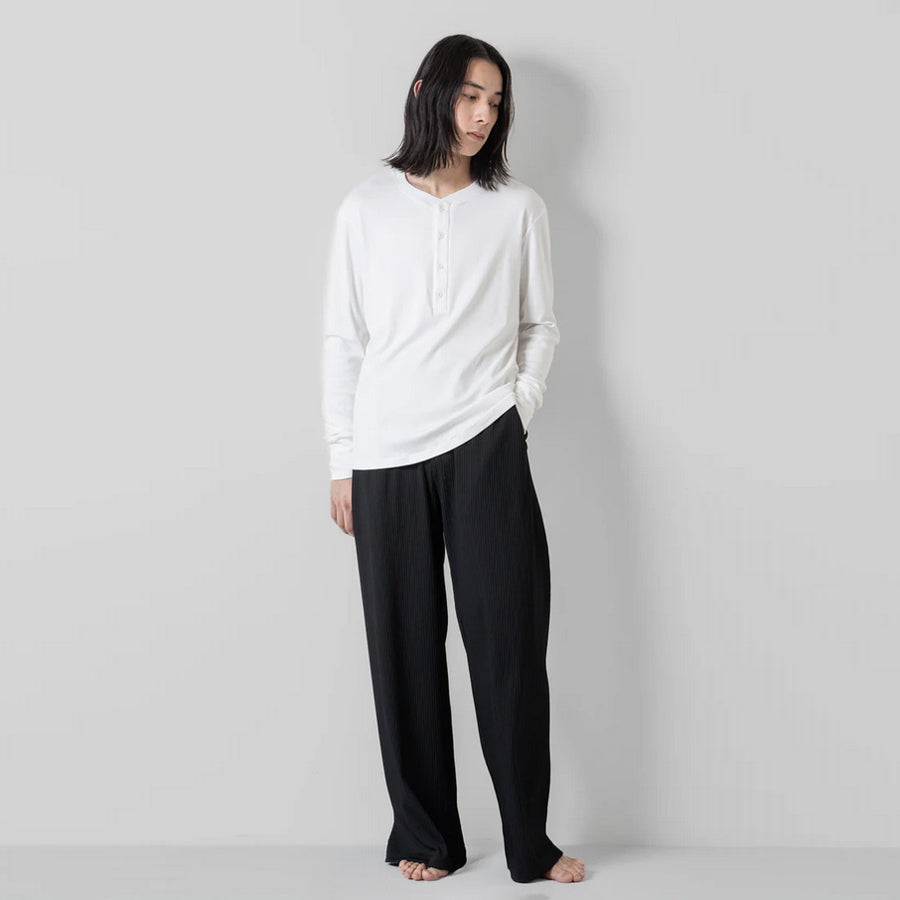 PE STRETCH RIB WIDE LOUNGE TROUSERS