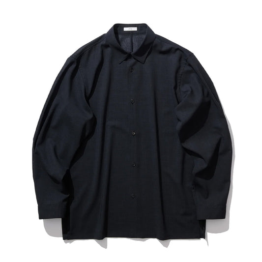 TWIST WOOL GAUZE LOOSE FIT SHIRT