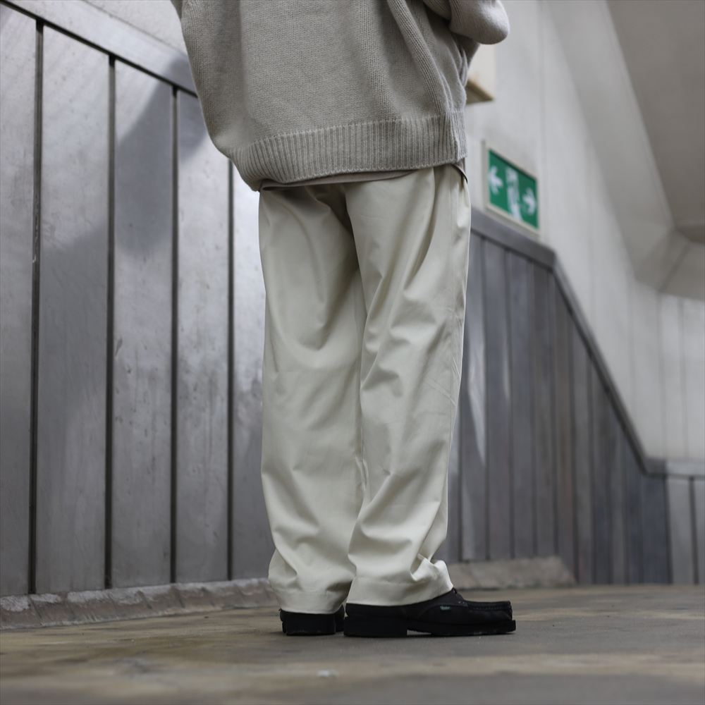 DOUBLE PLEATED EASY TROUSERS ORGANIC COTTON SURVIVAL CLOTH