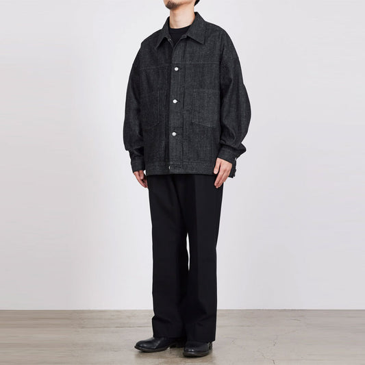 再入荷 FLAT FRONT FLARED TROUSERS ORGANIC COTTON SURVIVAL CLOTH