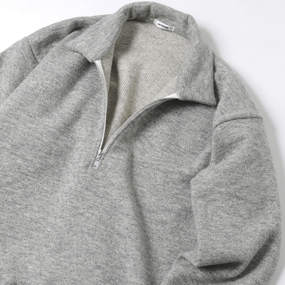 HYPER BIG SUPER HEAVY WOOL 50s HALF ZIP SWEAT SHIRT