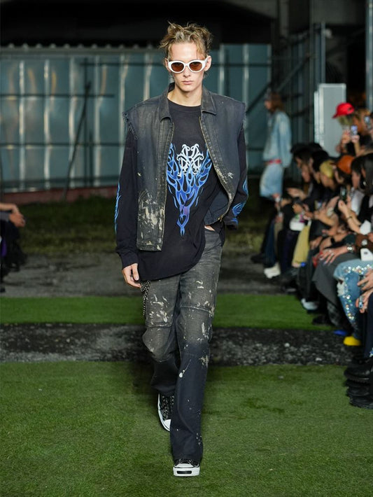 KMY-FIRE Distressed L/S Tee