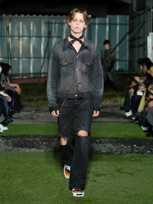 (Herc) Fire Pattern Vulcanized Sneaker