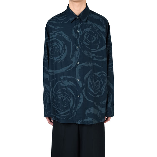 VIS/PE TWILL BIG SHIRT (BIG ROSE)