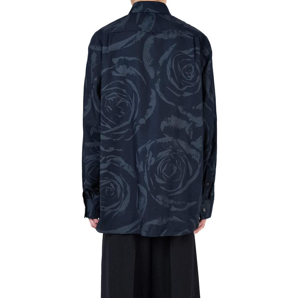 VIS/PE TWILL BIG SHIRT (BIG ROSE)