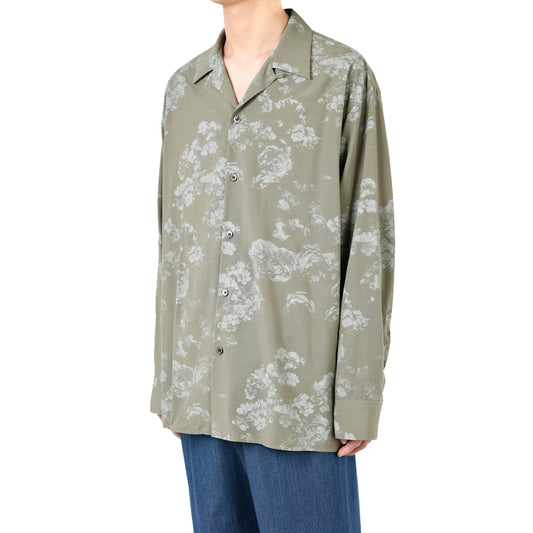 RY/PE POPLIN OPEN COLLAR SHIRT (ROSE MIX)