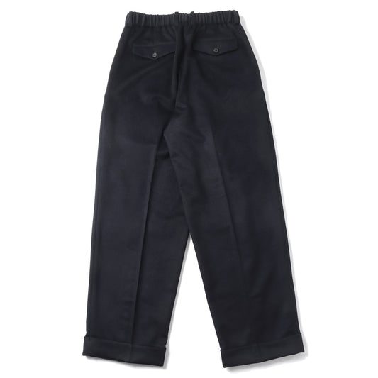  DOUBLE PLEATED CLASSIC WIDE TROUSERS CASHMERE FLANNEL  