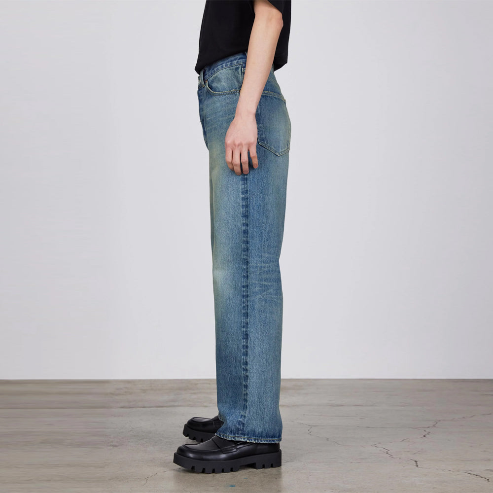 RELAX STRAIGHT JEANS ORGANIC COTTON 13.5oz SELVEDGE DENIM (USED WASHED)