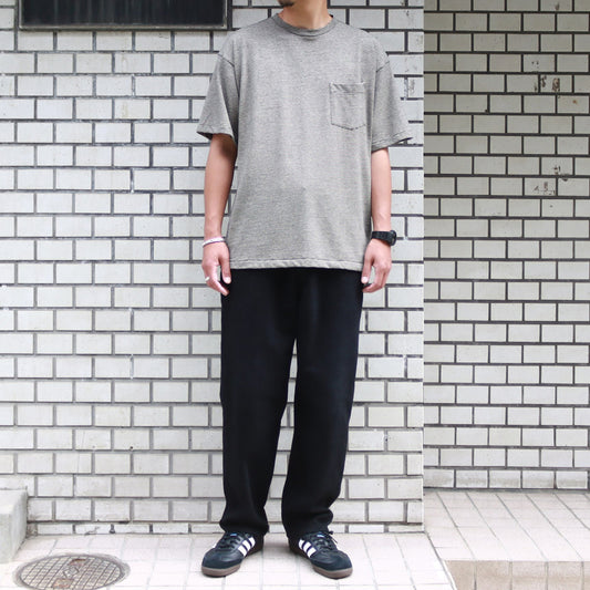 COTTON HEMP BORDER POCKET TEE