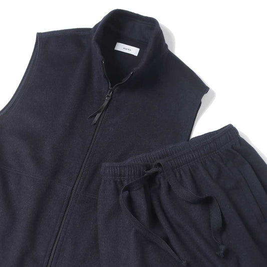 ZIP UP VEST WOOL SILK BEAVER