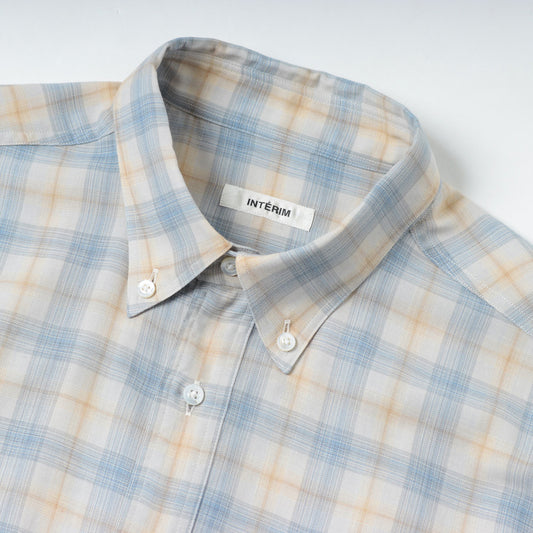 SUPIMA WOOL CHECK 90s FIT BUTTON DOWN SHIRT