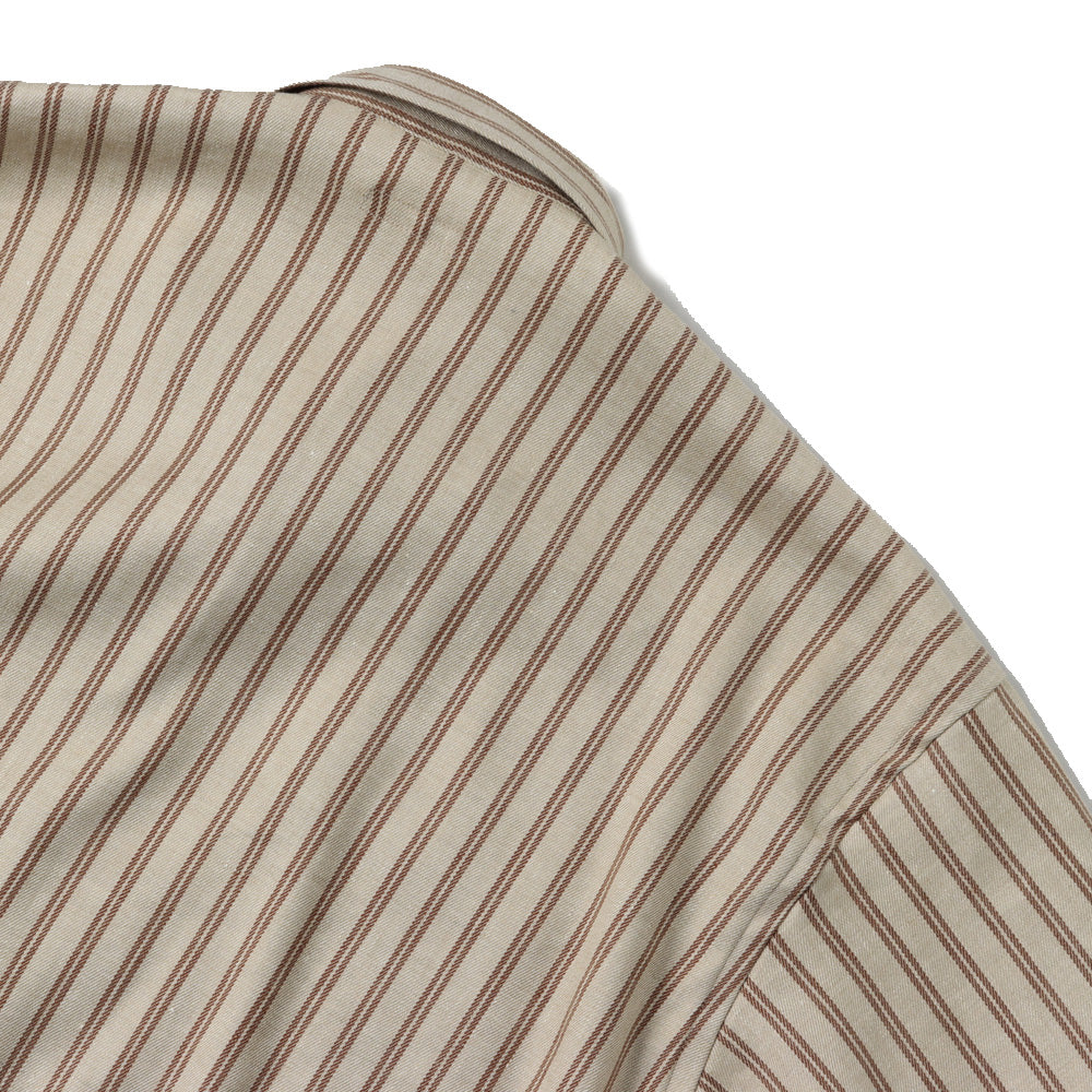 STRIPED LINEN SKIPPER SHIRT
