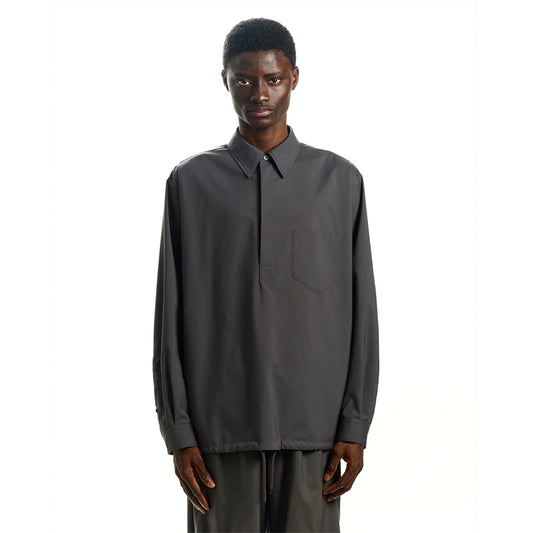 PULLOVER SPORT SHIRT ORGANIC WOOL TYPEWRITER