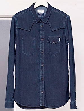 モダールデニム ウェスタンシャツ