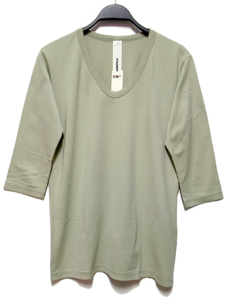 スーピマ天竺 Uネック 7分袖