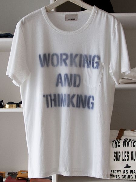 ステンシルプリント TEE (WORKING AND THINKING)