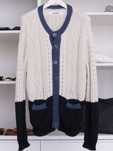 アランニットカーディガン