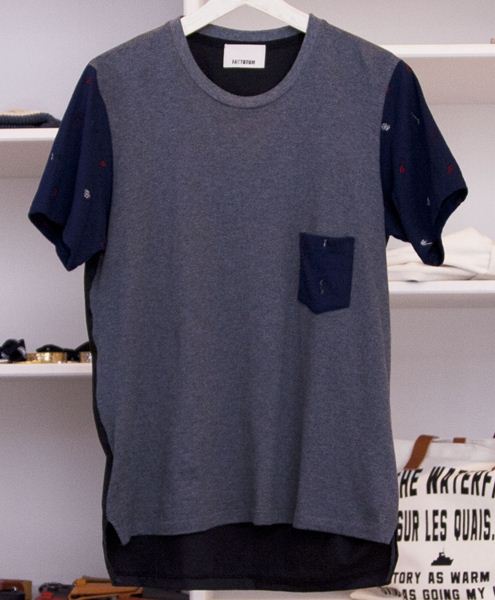 袖刺繍MIX コンビTEE