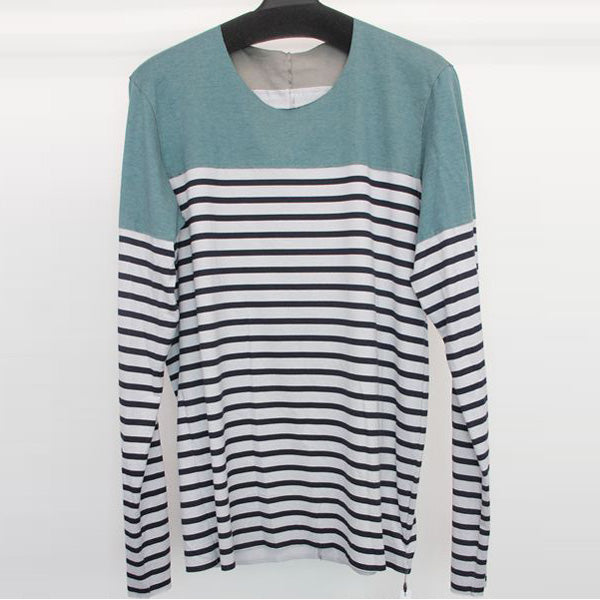 40/2 CM ボーダー天竺 クルーネック L/S