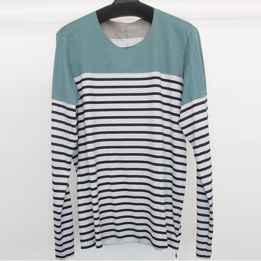 40/2 CM ボーダー天竺 クルーネック L/S