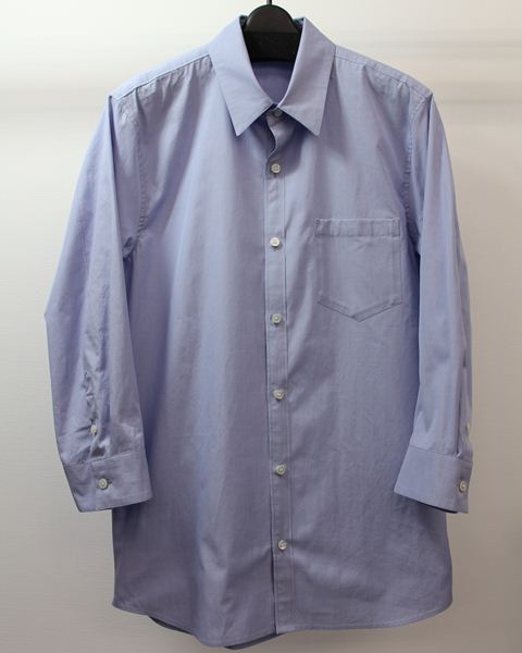 100/2 超長綿ブロード 1ポケット7分袖シャツ