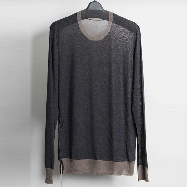 プレーティングハイゲージニット クルーネックプルオーバー