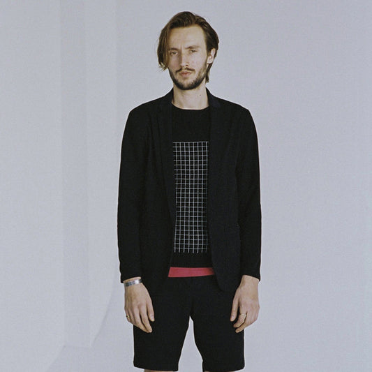 ツイルシルキーシルケットジャージ 1Bジャケット