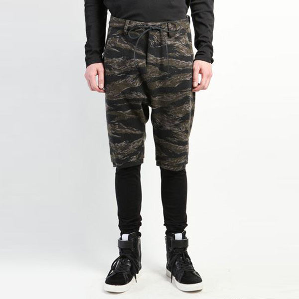 カシミヤ混ニットフラノタイガーカモ ショートパンツ