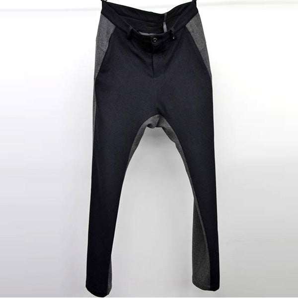 カシミヤ混ストレッチへリンボーン 配色サルエルパンツ