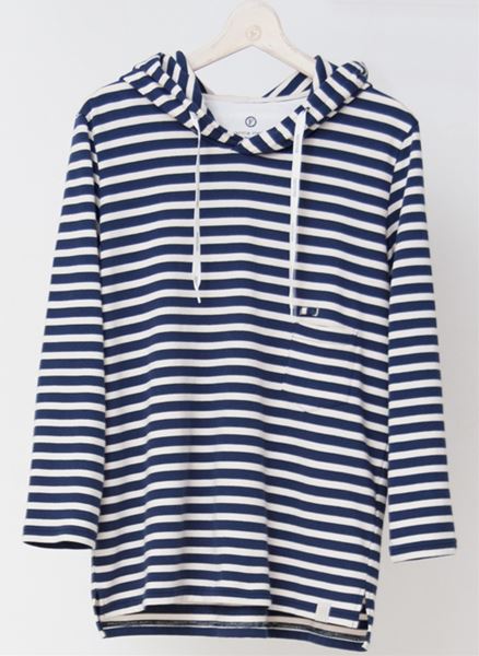 ミドルゲージボーダー セイラーパーカー8分袖