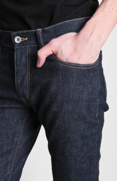 13,5oz ムラ糸ストレッチデニム スーパースリム ワンウォッシュ