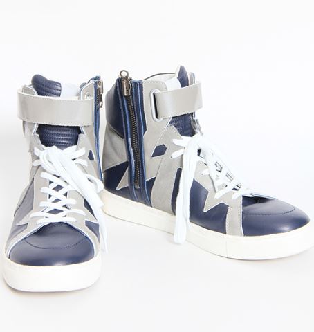 スムースレザー ハイカットスニーカー