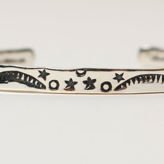 hand stamped narrow bangle (soup)